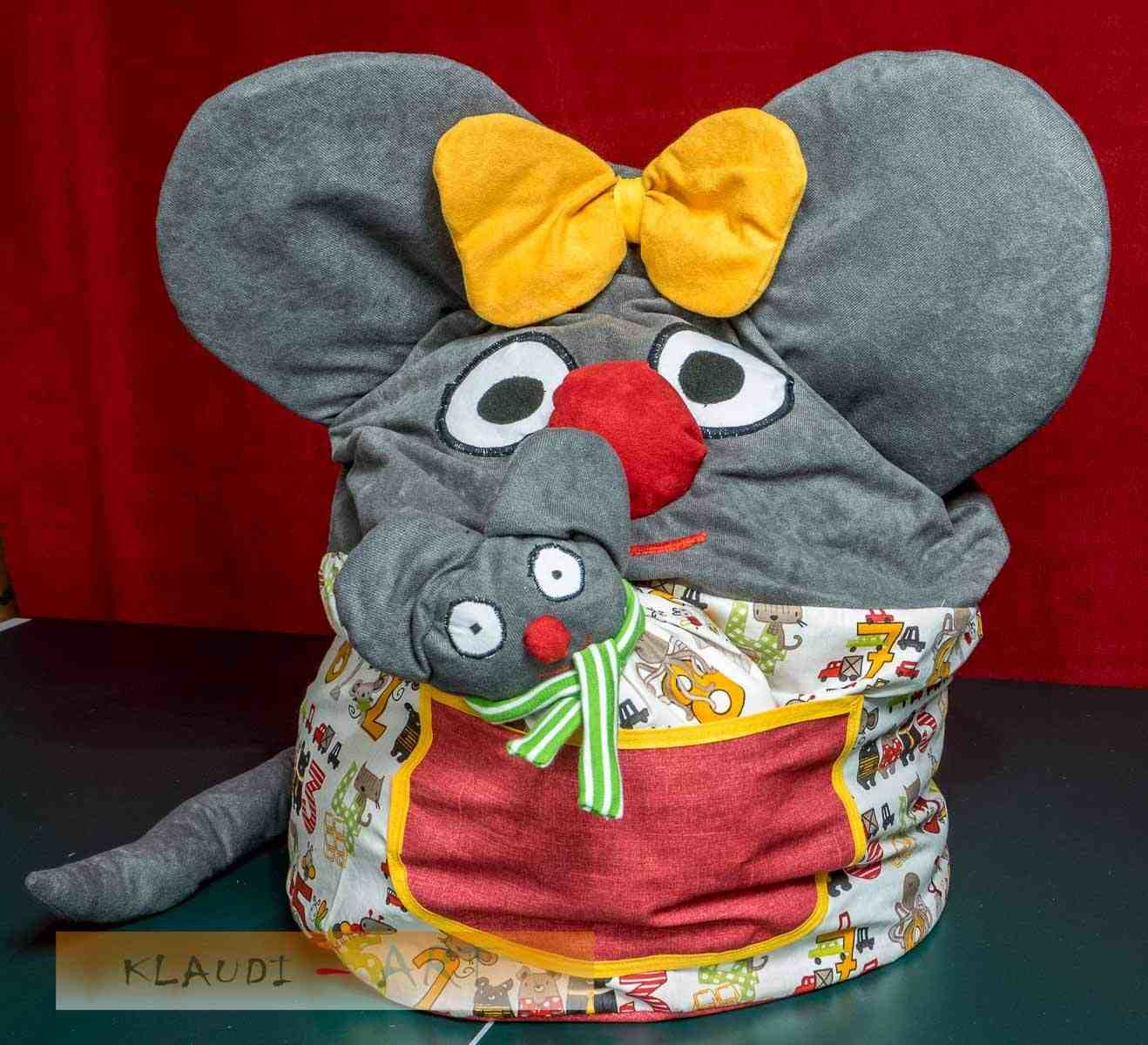 Kinder Sitzsack Maus