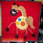 Patchworkdecke Buntes Pferd
