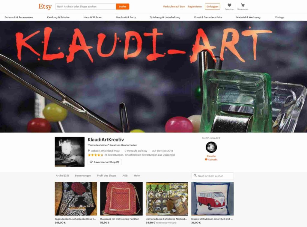 Etsy Shop Klaudi-Art